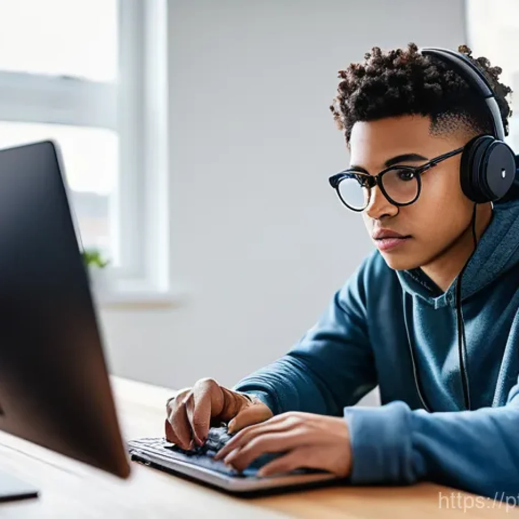 정보보안기사 취득 후 대기업 정보보안 팀 합류기 - **Prompt:** A young, diverse adult (male or female) deeply engrossed in learning cybersecurity. They...