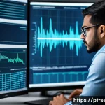 Home 18 정보보안 실기 시험에서 많이 나오는 시뮬레이션 문제 - A detailed and realistic scene of a cybersecurity analyst working in a modern Brazilian office, moni...