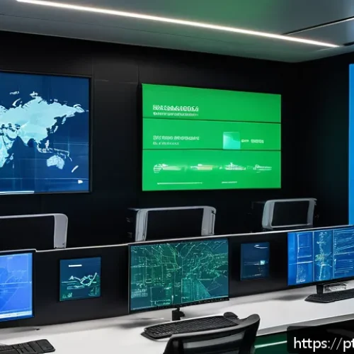Home 17 정보보안 실무와 AI 보안 기술의 융합 사례 - A high-tech cybersecurity operations center in São Paulo, Brazil, featuring diverse professionals an...